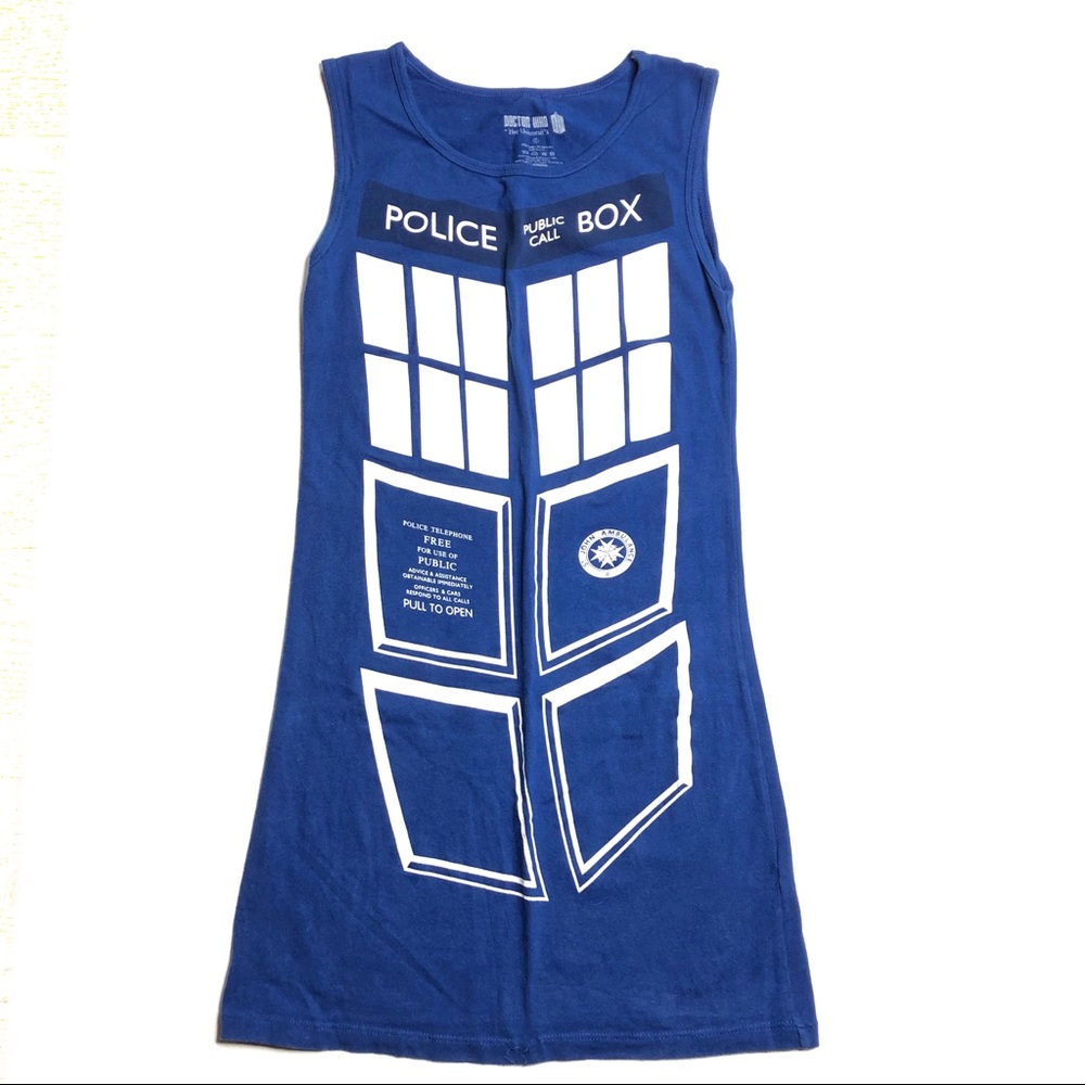Her Universe Dr Who Tank Dress Tunic Blue Tardis
